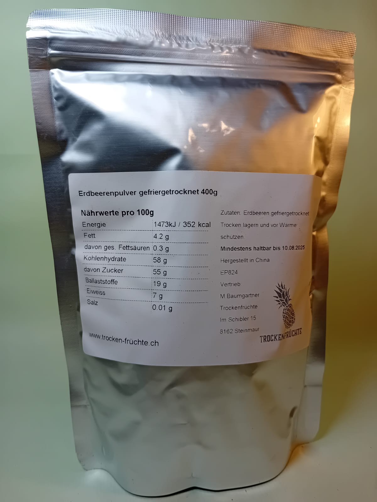 Gefriergetrocknete Erdbeerpulver 400g