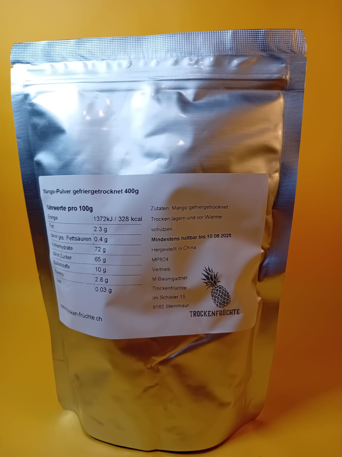 Gefriergetrocknete Mangopulver 400g